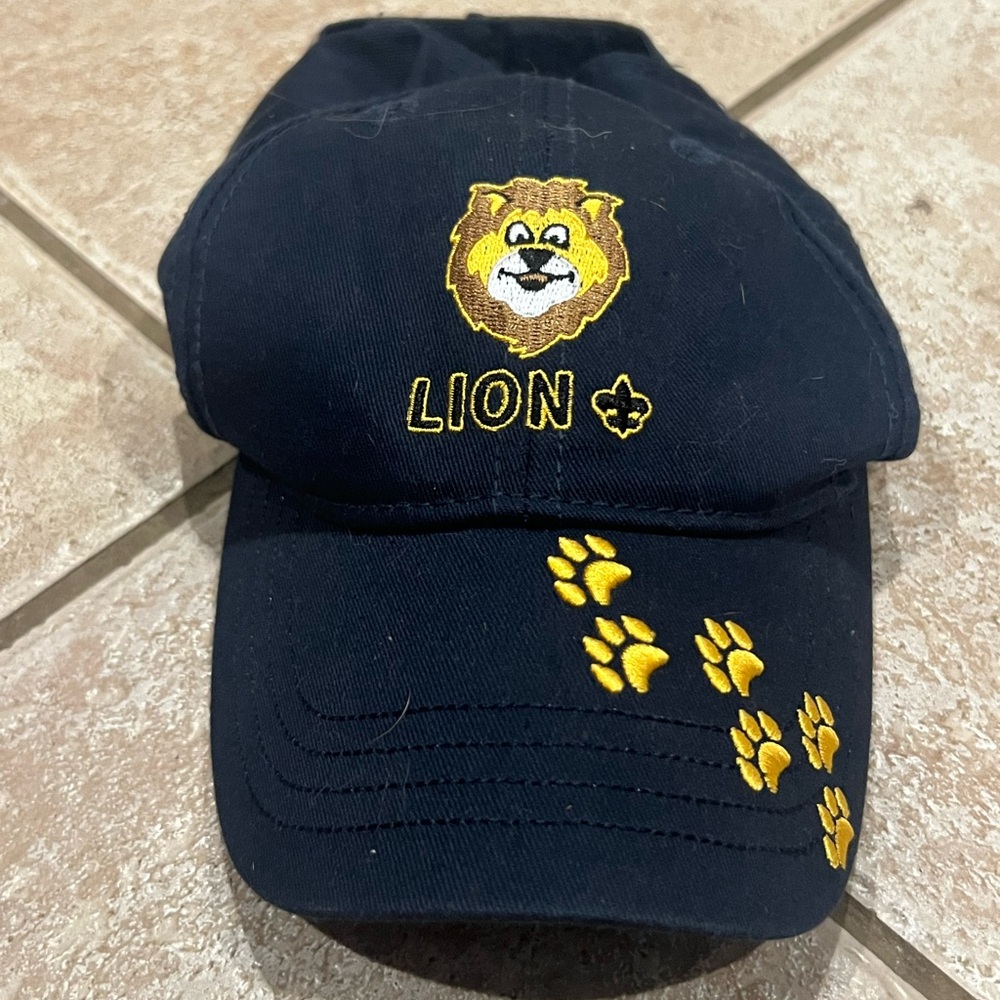 Cubscouts Lion Embroidered Kids Cap - Blue and Yellow